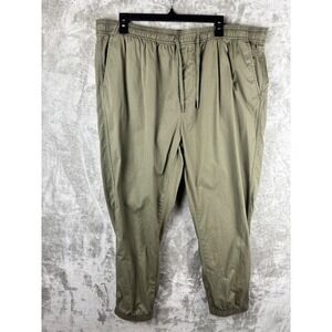 GAP Mens Jogger Pants XL Olive Green Drawstring Elastic Waist Casual